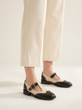 Block Heel Mary Jane T-Strap close-up